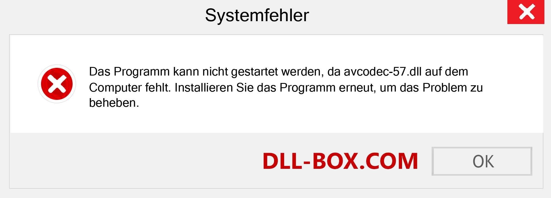 avcodec-57.dll-Datei fehlt?. Download für Windows 7, 8, 10 - Fix avcodec-57 dll Missing Error unter Windows, Fotos, Bildern