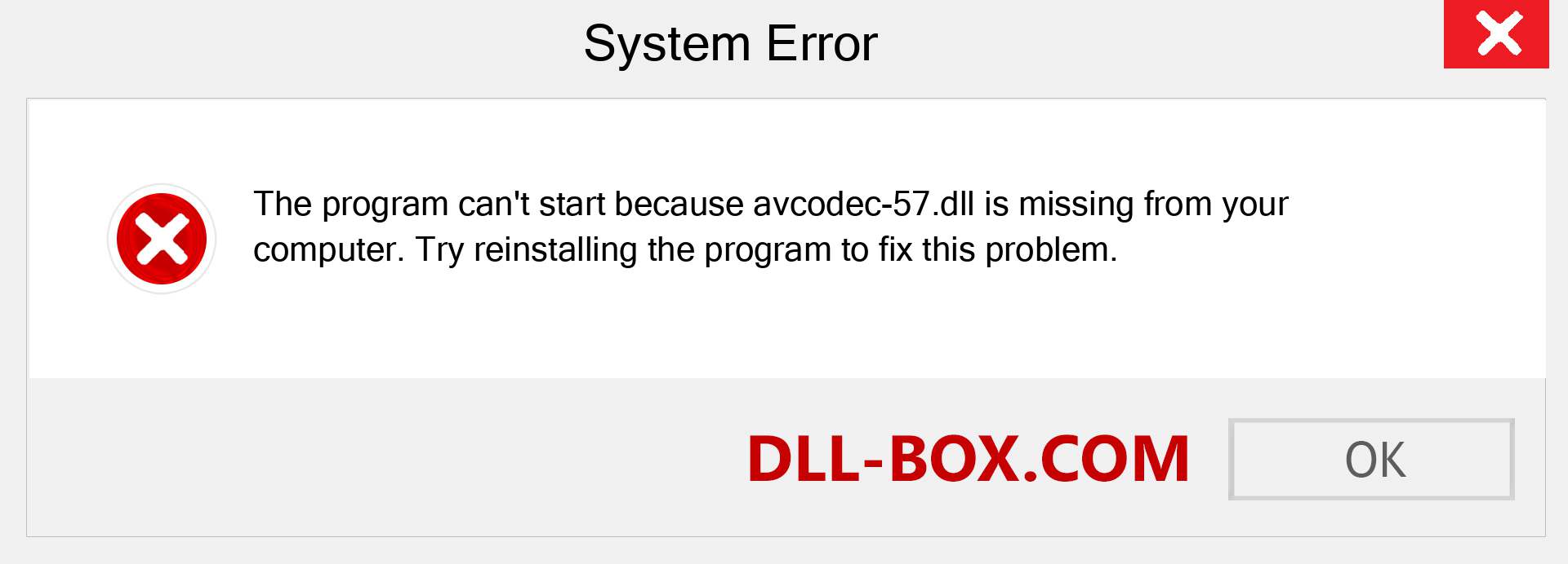  avcodec-57.dll file is missing?. Download for Windows 7, 8, 10 - Fix  avcodec-57 dll Missing Error on Windows, photos, images
